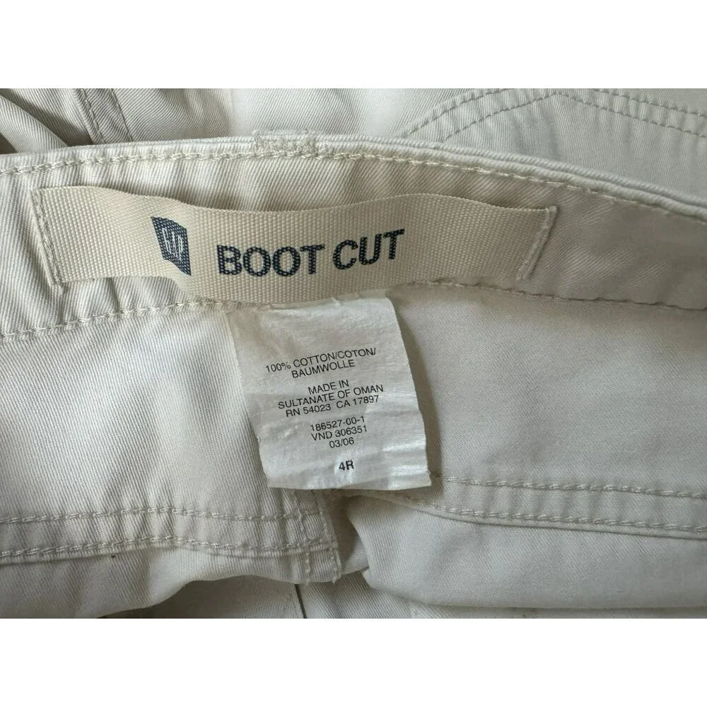 GAP Boot Cut Khaki Classic 5 Pocket All Cotton Jeans Sz 4R - Picture 4 of 4